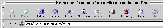 Netscape with toolbar pics